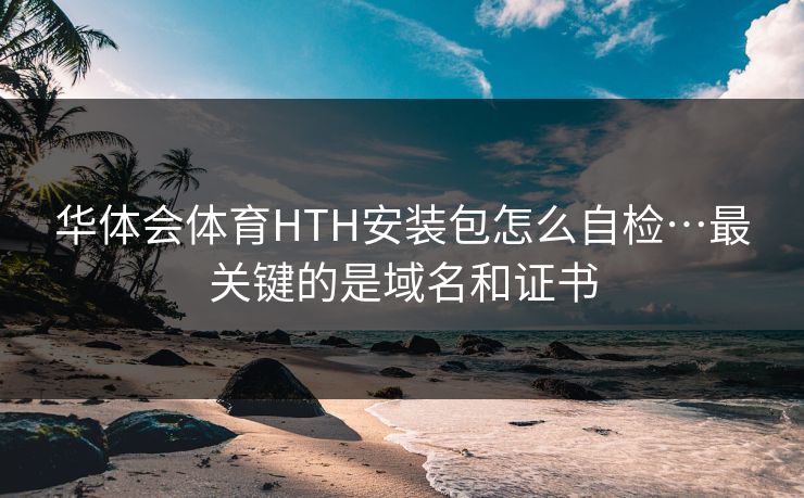 华体会体育HTH安装包怎么自检…最关键的是域名和证书